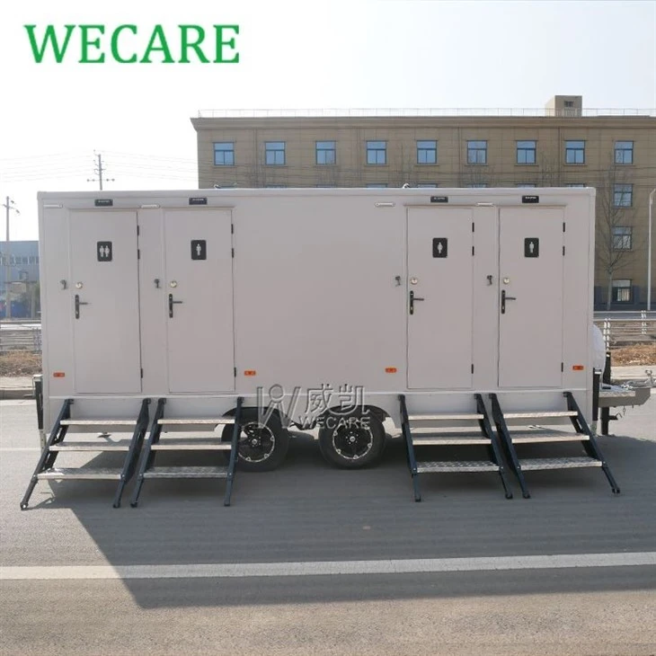 4-stall Portable Toilet Trailer
